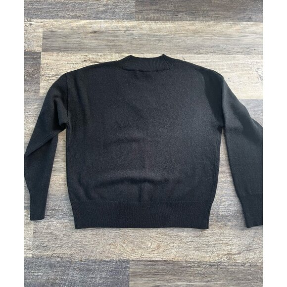 NWOT Madewell V-Neck 100% Cashmere Sweater in True Black S - Picture 4 of 5